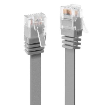 2m CAT6 U/UTP Flat Gigabit Network Cable Grey